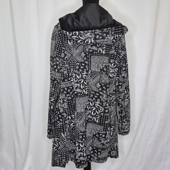 Maceoo Men's Skull Sportcoat Open Front Double Layered Hooded Cardigan - Size M* - Picture 6 of 16